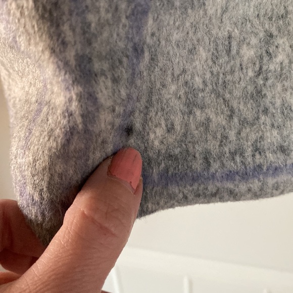 SANS SOUCI Plaid Long Body Coat - Picture 2 of 2